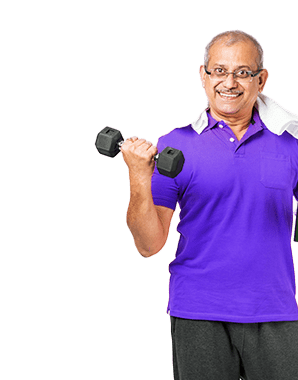 A Man Lifting Dumbbell