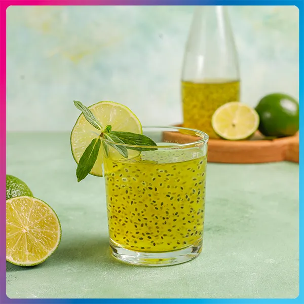 Sabza daana and Lemon Water