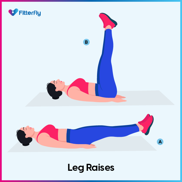 Leg Raises exercise steps to lose belly fat