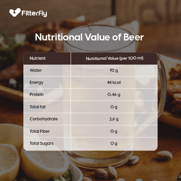 nutritional value of beer for diabetes