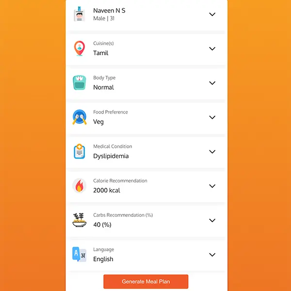 Meal plan generator api.